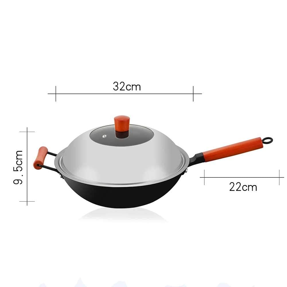ノンスティック中華鍋 大きめ*6 Amazon｜中華鍋鍋ノンスティック中華鍋、大型鉄鍋、家庭用